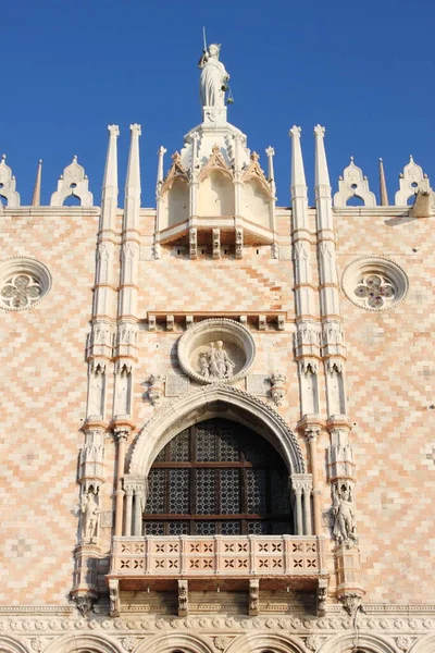 Doge Palace Detail Venice Italy Palazzo Ducale One Top Landmarks — Stock Photo, Image