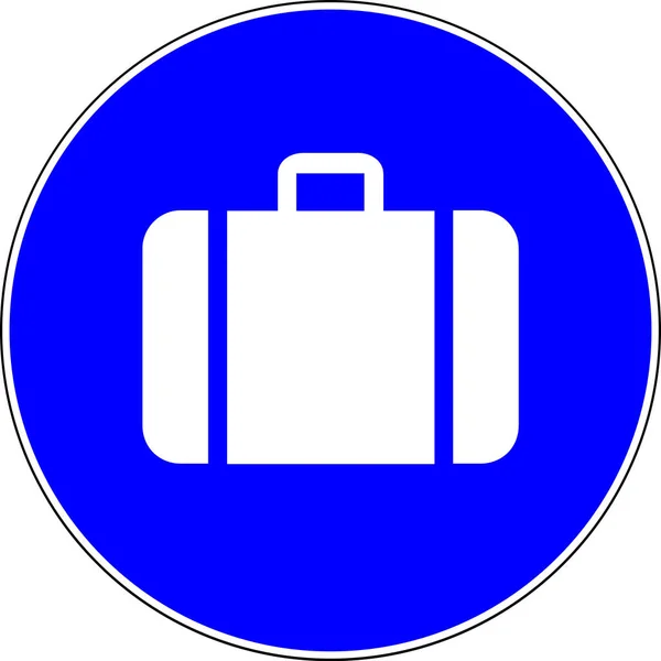 Багаж Дозволений Синій Знак Білому Тлі — стокове фото