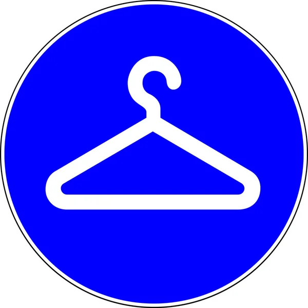 Coat Check Available Blue Sign White Background — Stock Photo, Image