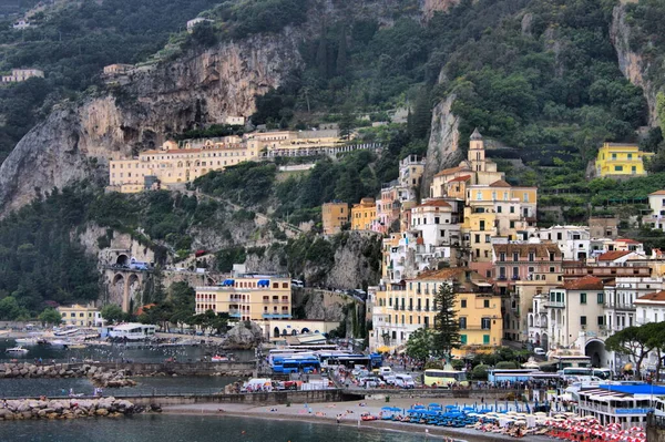 Vista Panorâmica Amalfi Itália — Fotografia de Stock