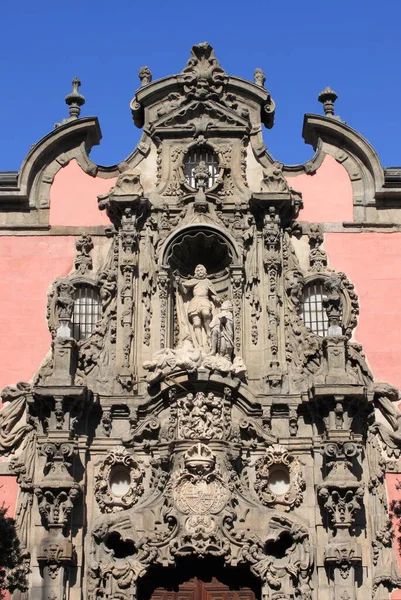 Barokke Gevel Van Het Historisch Museum Madrid Spanje — Stockfoto