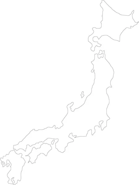 Карта Японии Белым Цветом — стоковое фото