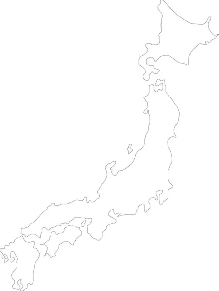 Map Japan Filled White Color — Stock Photo, Image