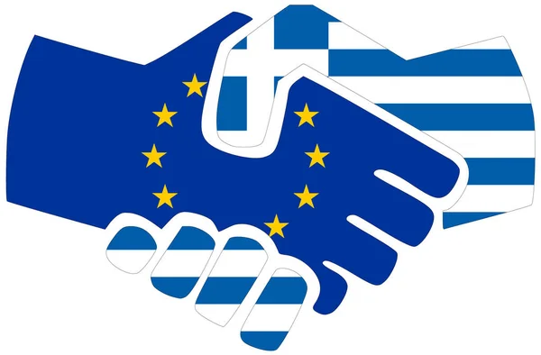 Greece Handshake Symbol Agreement Friendship — Stock Photo, Image