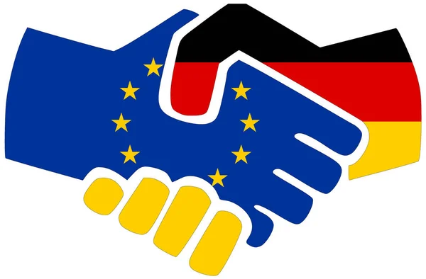 Germany Handshake Symbol Agreement Friendship — Stock Photo, Image