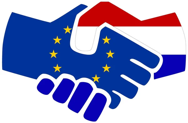 Netherlands Handshake Symbol Agreement Friendship — Stock Photo, Image