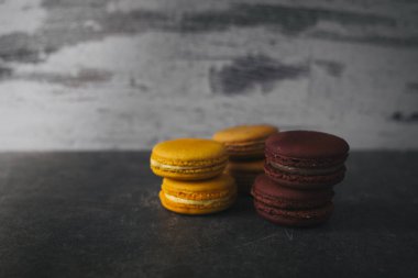güzel ve renkli Fransızca macaroons veya macaron