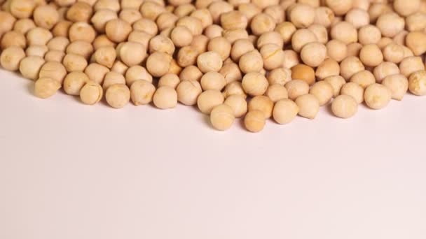Rotující syrové cizrnové fazole, Veganská zdravá výživa. — Stock video