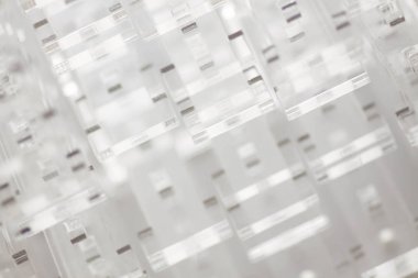 Yüksek teknoloji arka plan. Şeffaf plastik ya da cam delik dışarı kesim ile bir sayfası. Lazer kesim pleksiglas.