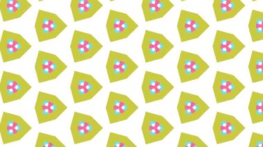 Renkli kaleydoskop dizilimi, 4K. Soyut çok renkli hareket grafikleri arka planı. Kulüpler, gösteriler, fraktal animasyonlar için.