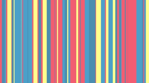 Colorful stripes sequence pattern, 4k. Abstract multicolored motion graphics background. For clubs, shows, animation. — Stock Video