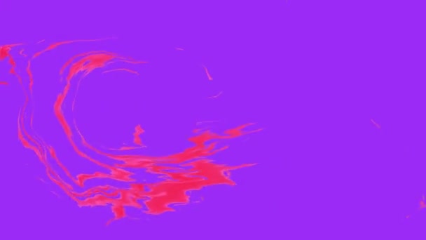 Mancha de ebru vermelho se movendo no padrão de CG roxo animado. Fundo abstrato, renderização 3d . — Vídeo de Stock