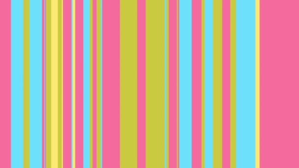 Modèle de séquence de rayures colorées, 4k. Abstrait fond graphique de mouvement multicolore. Pour clubs, spectacles, animation . — Video