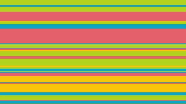 Renkli çizgili sıra dizisi, 4k. Soyut çok renkli hareket grafikleri arka planı. Pankartlar, gösteriler, animasyonlar için. — Stok video