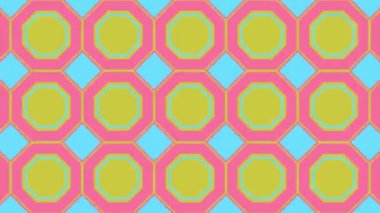 Renkli kaleydoskop dizilimi, 4K. Soyut çok renkli hareket grafikleri arka planı. Kulüpler, gösteriler, fraktal animasyonlar için.