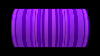 Görüntü arkaplanları, görsel performanslar ve sunumlar için hareketli şablona sahip bir silindirin kusursuz 3D animasyonu. Siyah arkaplanda 3d görüntüleme.