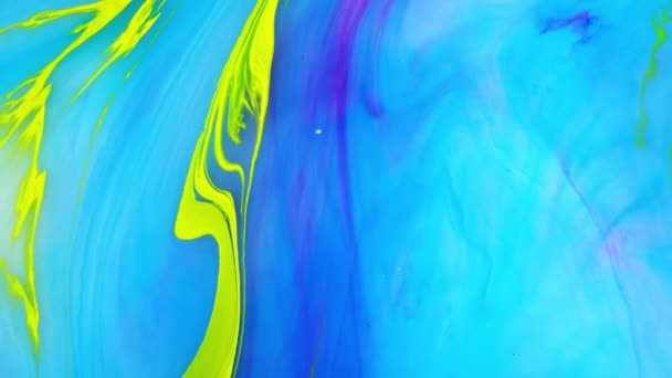 Tinta de pintura abstracta en movimiento. Imágenes psicodélicas de fondo. Manchas coloridas . — Vídeos de Stock