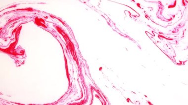 Soyut boya mürekkebi hareket halinde. Psikedelik arka plan görüntüleri. Renkli noktalar. Sıvı tasarım.