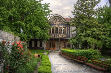 Plovdiv, Bulgaristan kasabasında Etnografya Müzesi. Mayıs, 2014