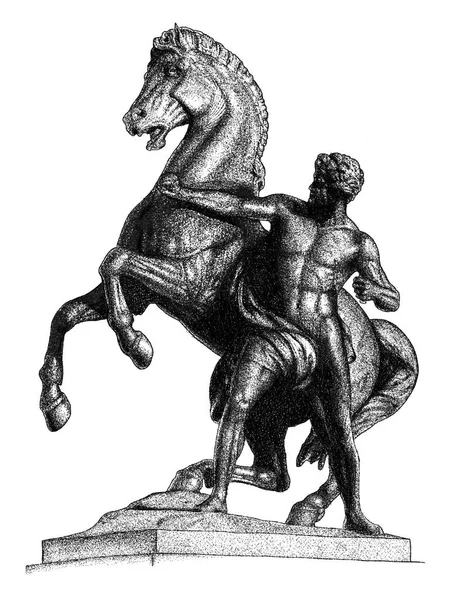 Bronze Horse Tamer, Palazzo del Parlamento austriaco, Vienna, Austria . — Foto Stock