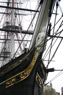 Cutty Sark uzun boylu Gemi Greenwich genel sergilenmektedir. Londra, İngiltere. Nisan, 2006