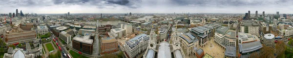 Vista panorámica (360 grados) desde la parte superior de la Catedral de San Pablo en Londres, Reino Unido. Abril de 2006 —  Fotos de Stock