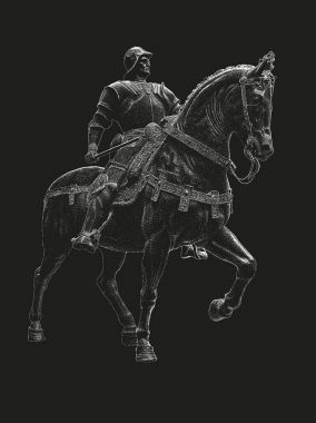 Bartolomeo Colleoni ünlü condottiere heykeli veya paralı askerler komutanı. Andrea del Verrocchio tarafından yapılmış. Venedik, İtalya