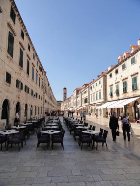 Dubrovnik, Hırvatistan duvarlı şehir ana Sokağı
