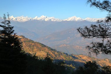 Nagarkot, Nepal: Bhaktapur yakınlarındaki Nagarkot Himalaya dağının görünümü