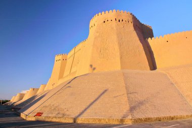 Hiva, Uzbekistan: Hiva şehir duvarları gün batımında