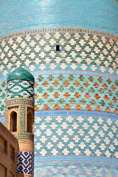 Chiva, Uzbekistán: Detail Kalta drobné Minaret v Chiva staré město — Stock fotografie