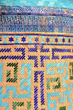 Semerkand, Özbekistan: Registan adlı bir medrese mimari detay 
