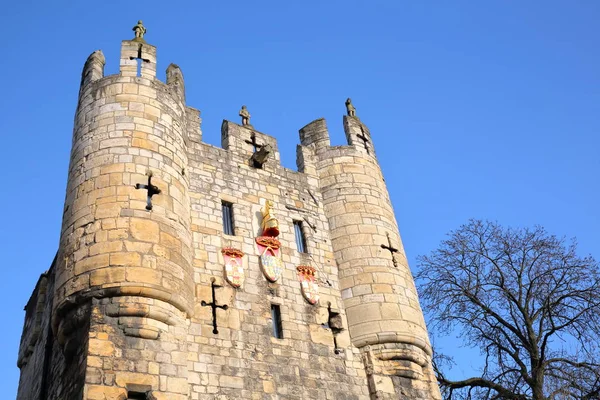 요크, 영국: Micklegate 바에서 입구 게이트 — 스톡 사진