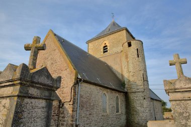 St Jean Baptiste Church in Audresselles, Cote d'Opale, Pas de Calais, Hauts de France