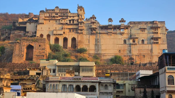 Het Bundi Paleis Garh Vanuit Bundi Old Town Bundi Rajasthan — Stockfoto