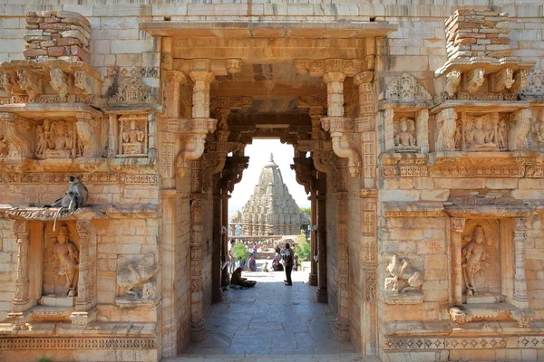 Chittorgarh Rajasthan India Dezembro 2017 Portão Mahasati Localizado Dentro Forte — Fotografia de Stock