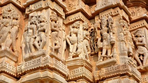 Detalles Las Tallas Del Templo Adhbudhnath Shiva Ubicado Dentro Del —  Fotos de Stock