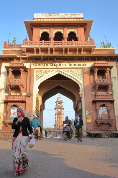 Jodhpur Rajasthan India December 2017 Sardar Markt Ingang Poort Met — Stockfoto