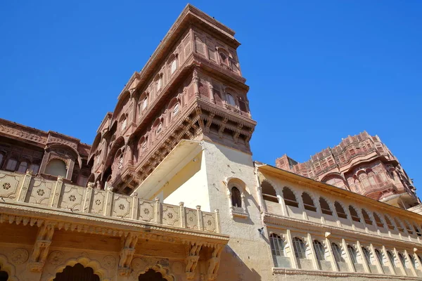 Jodhpur Rajasthan Inde Décembre 2017 Détails Architecturaux Fort Mehrangarh — Photo