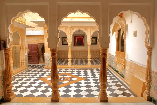 Jaisalmer Rajasthan India December 2017 Interior Jaisalmer Fort Palace Wih — Stock Photo, Image