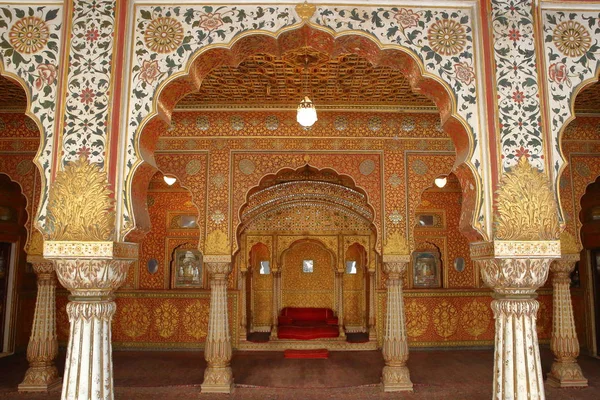 Bikaner Rajasthan India Dicembre 2017 Interno Gaj Mandir Forte Junagarh — Foto Stock