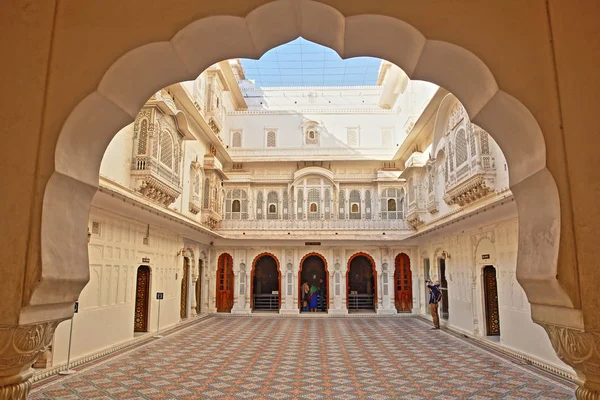 Bikaner Rajasthan Indie Prosince 2017 Otevřený Dvůr Uvnitř Junagarh Fort — Stock fotografie