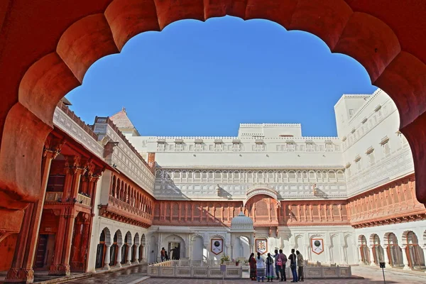 Bikaner Rajasthan Inde Décembre 2017 Cour Principale Intérieur Fort Junagarh — Photo