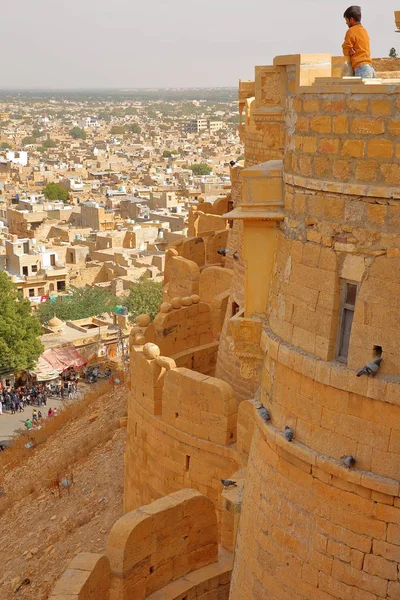 Jaisalmer Rajasthan India Diciembre 2017 Primer Plano Fachada Exterior Del —  Fotos de Stock