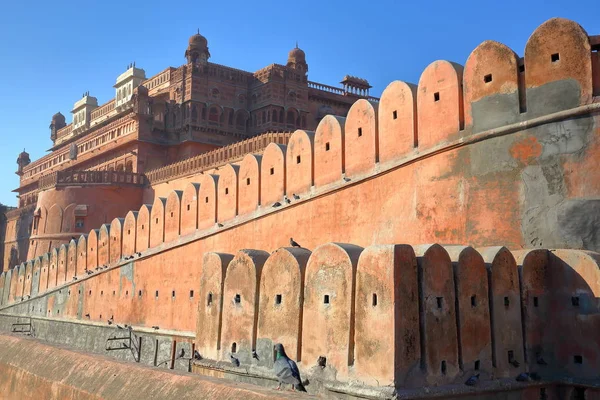 Externe Gevel Van Junagarh Fort Bikaner Rajasthan India Met Details — Stockfoto