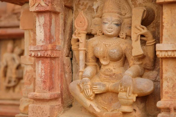 Détails Des Sculptures Temple Hindou Menal Rajasthan Inde Menal Est — Photo