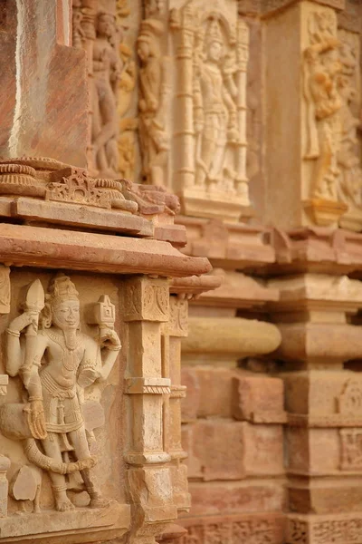 Détails Des Sculptures Temple Hindou Menal Rajasthan Inde Menal Est — Photo