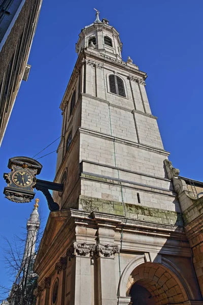 Magnus Der Märtyrer Kirche Finanzbezirk Der City London Mit Einer — Stockfoto
