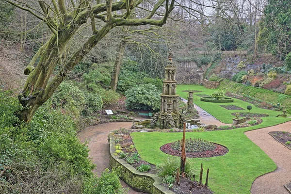 Norwich April 2018 Plantation Garden Restored Fountain Beautiful Garden Heart — Stock Photo, Image