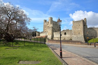 Rochester, İngiltere'de kale görünümü